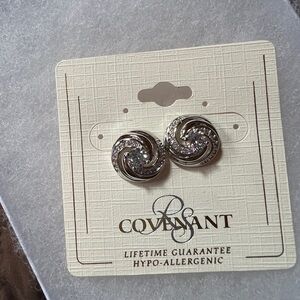 - Stud Earrings covenant brand Life Time Warranty see photo